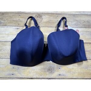 Cacique Comfort Lightly Lined French‎ Balconette 44DDD Blue New With Tags